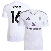 Men's adidas Amad Diallo White Manchester United 2025/26 Away Replica Player Jersey