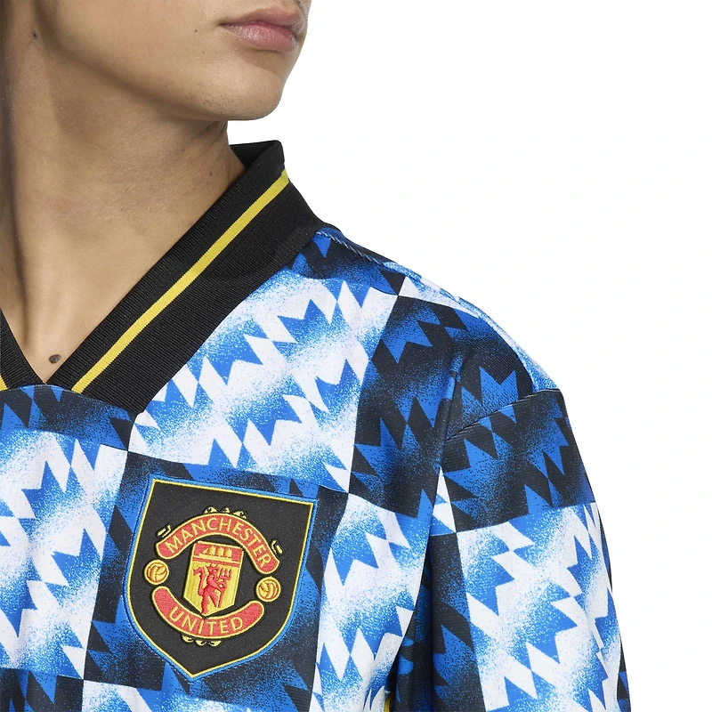 Men's adidas Black/Blue Manchester United Lifestyler Fashion Jersey