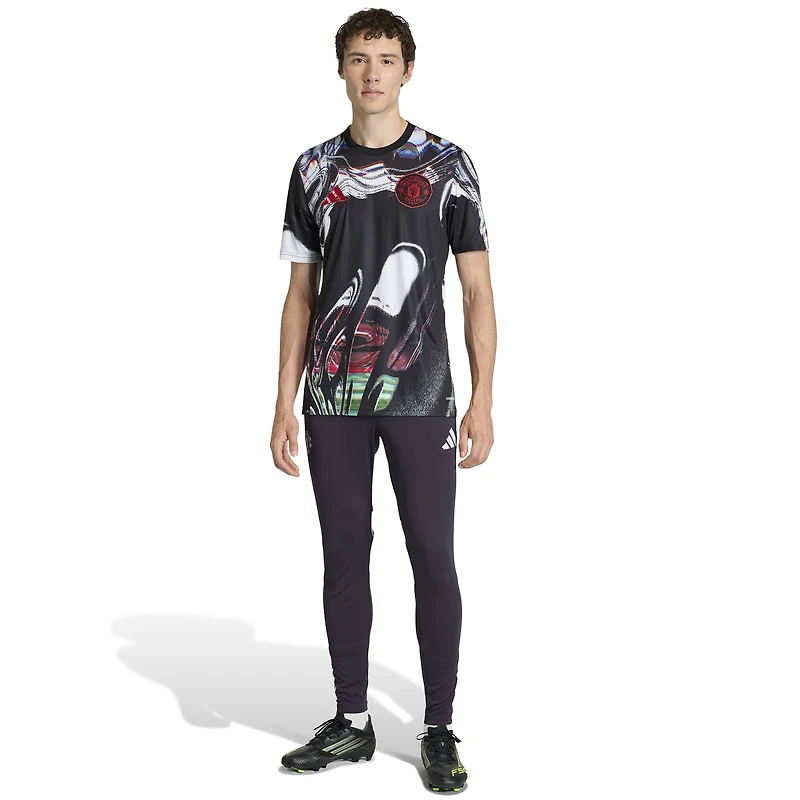 Men's adidas  Black Manchester United 2025/26 Pre-Match Training Jersey