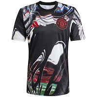 Maillot d'entraînement d'avant-match adidas noir Manchester United 2025/26 pour homme