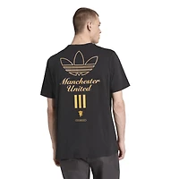 T-shirt graphique noir adidas Manchester United Terrace Icons Collection pour homme