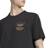 T-shirt graphique noir adidas Manchester United Terrace Icons Collection pour homme
