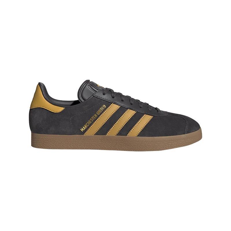 Men's adidas Black Manchester United Terrace Icons Gazelle Shoes