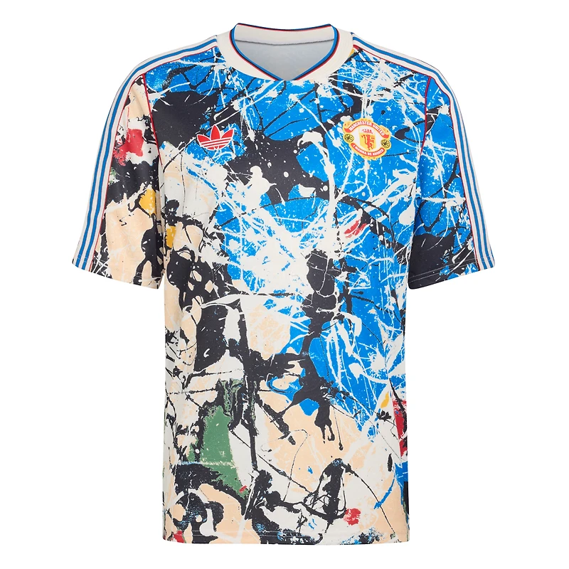 Men's adidas Blue Manchester United X Stone Roses Replica Jersey