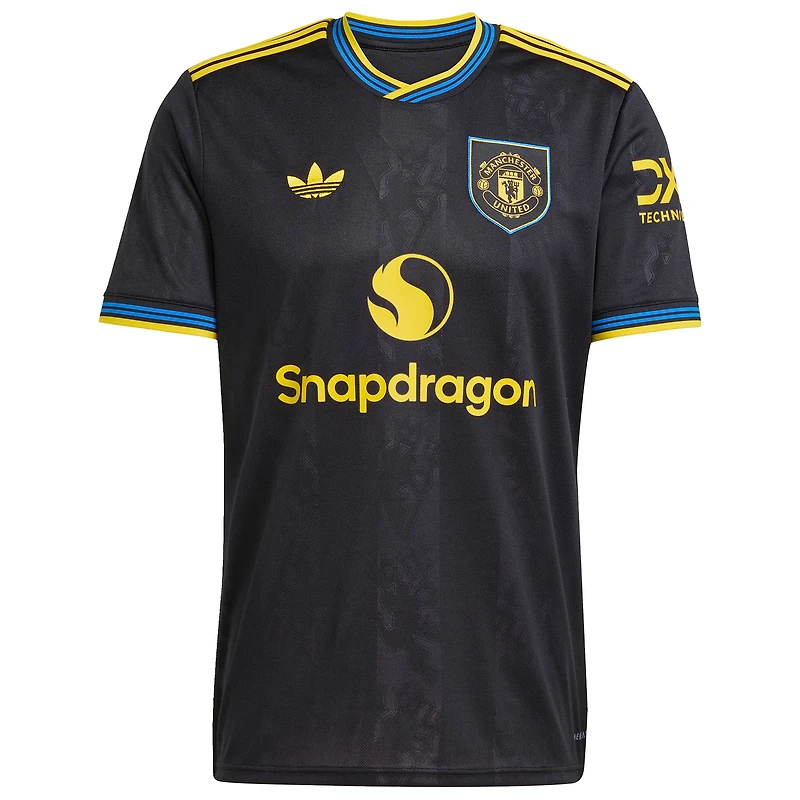 Men's adidas Bruno Fernandes Black Manchester United 2025/26 Third Replica Player Jersey