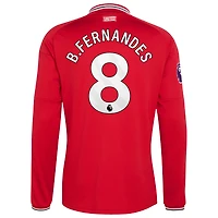 Men's adidas Bruno Fernandes Red Manchester United 2026/27 Home Authentic Long Sleeve Jersey