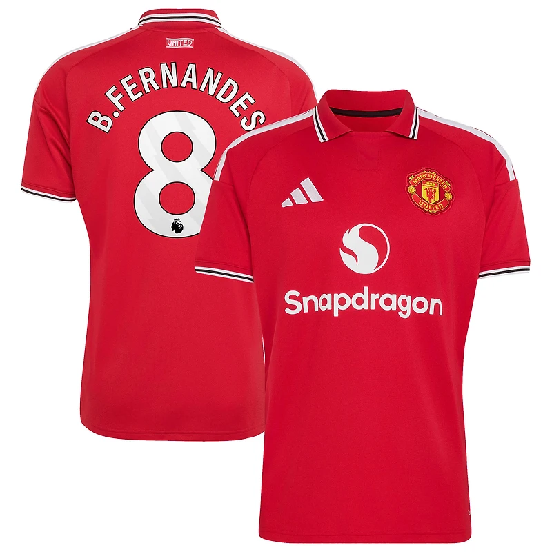 Maillot domicile réplique rouge Manchester United 2026/27 de Bruno Fernandes (adidas) pour homme