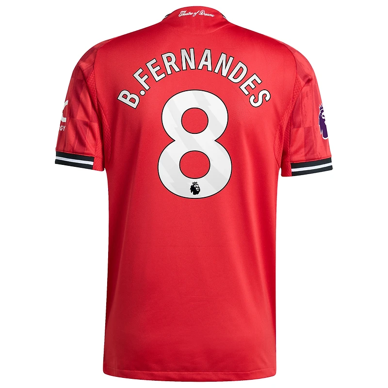 Men's adidas Bruno Fernandes Red Manchester United Home 2025/26 Authentic Player Jersey