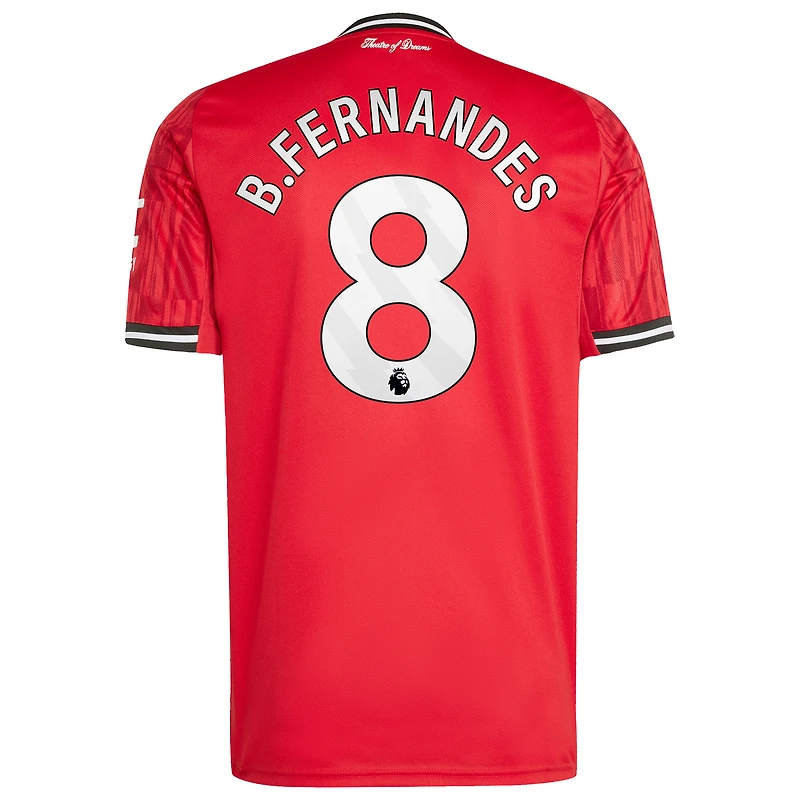 Maillot réplique rouge de Bruno Fernandes pour homme, Manchester United Domicile 2025/26