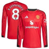 Maillot à manches longues réplique rouge Manchester United Domicile 2025/26 pour homme adidas Bruno Fernandes