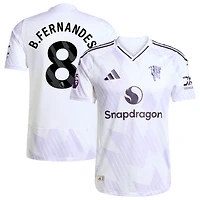Men's adidas Bruno Fernandes White Manchester United 2025/26 Away Authentic Player Jersey