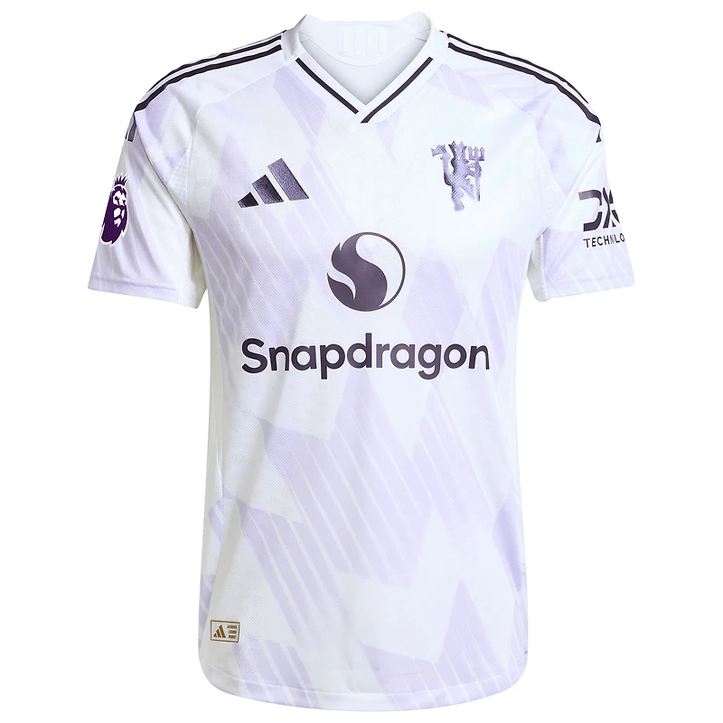 Men's adidas Bruno Fernandes White Manchester United 2025/26 Away Authentic Player Jersey