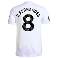 Men's adidas Bruno Fernandes White Manchester United 2025/26 Away Authentic Player Jersey