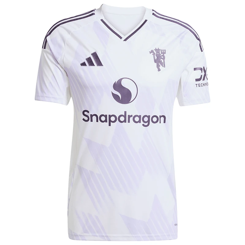 Men's adidas Bruno Fernandes White Manchester United 2025/26 Away Replica Player Jersey
