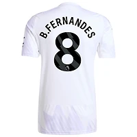 Men's adidas Bruno Fernandes White Manchester United 2025/26 Away Replica Player Jersey