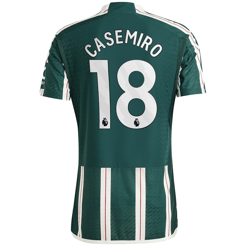 Maillot de joueur authentique extérieur adidas Casemiro Manchester United 2023/24 pour homme, vert