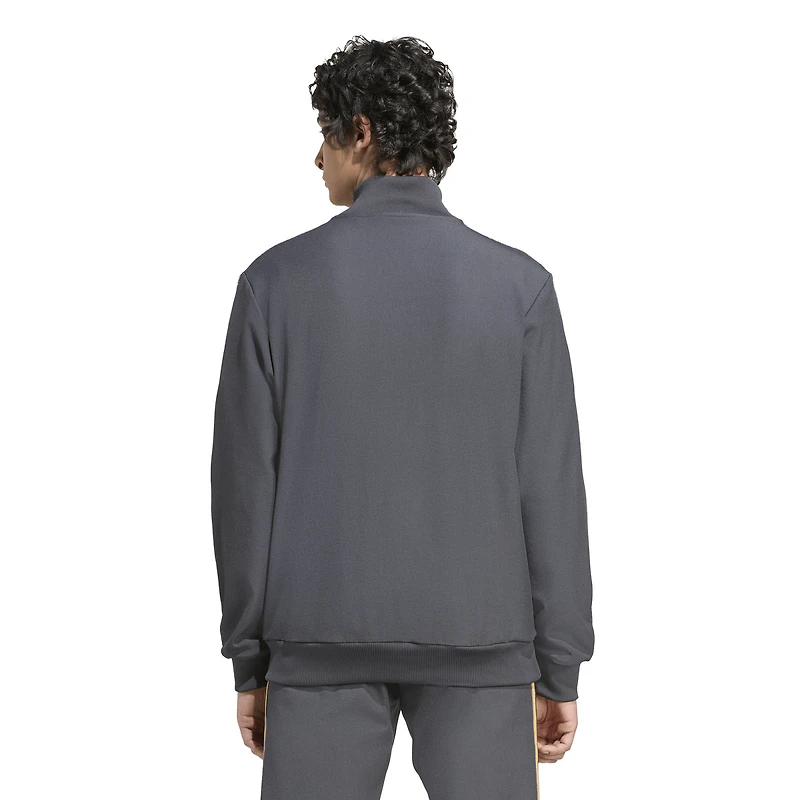 Veste de survêtement zippée adidas grise Manchester United Terrace Icons pour homme