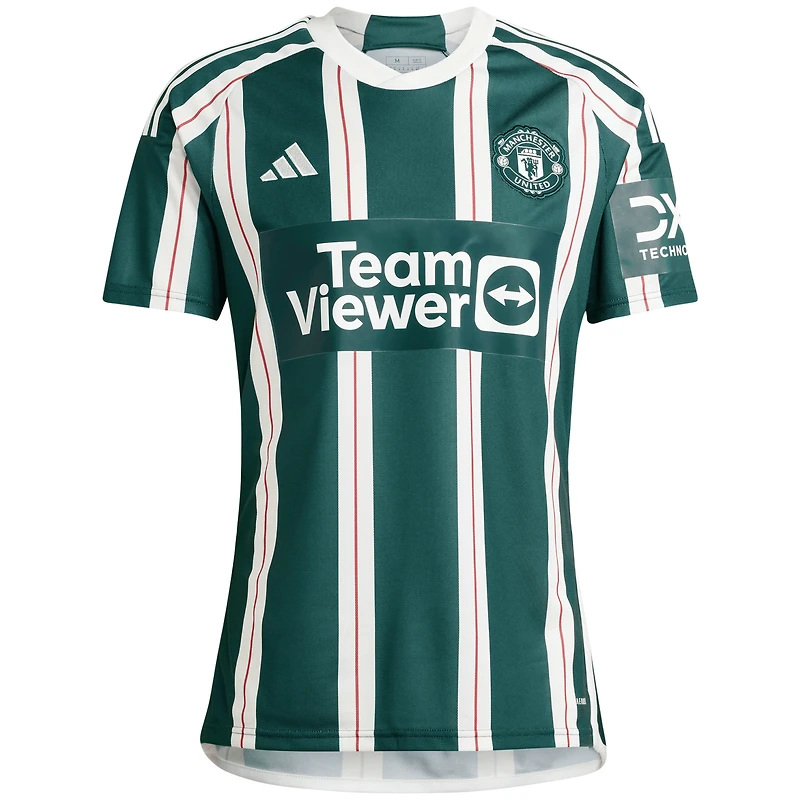 Maillot adidas Jonny Evans pour homme, réplique de joueur Manchester United extérieur 2023/24, vert