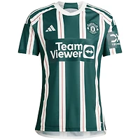Maillot adidas Jonny Evans pour homme, réplique de joueur Manchester United extérieur 2023/24, vert