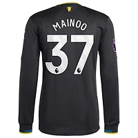 Maillot de joueur à manches longues adidas Kobbie Mainoo noir Manchester United 2025/26 pour homme