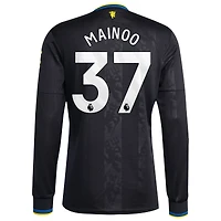 Maillot de joueur à manches longues adidas Kobbie Mainoo noir Manchester United 2025/26 pour homme