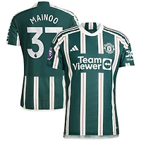 Men's adidas Kobbie Mainoo Green Manchester United 2023/24 Away Authentic Player Jersey