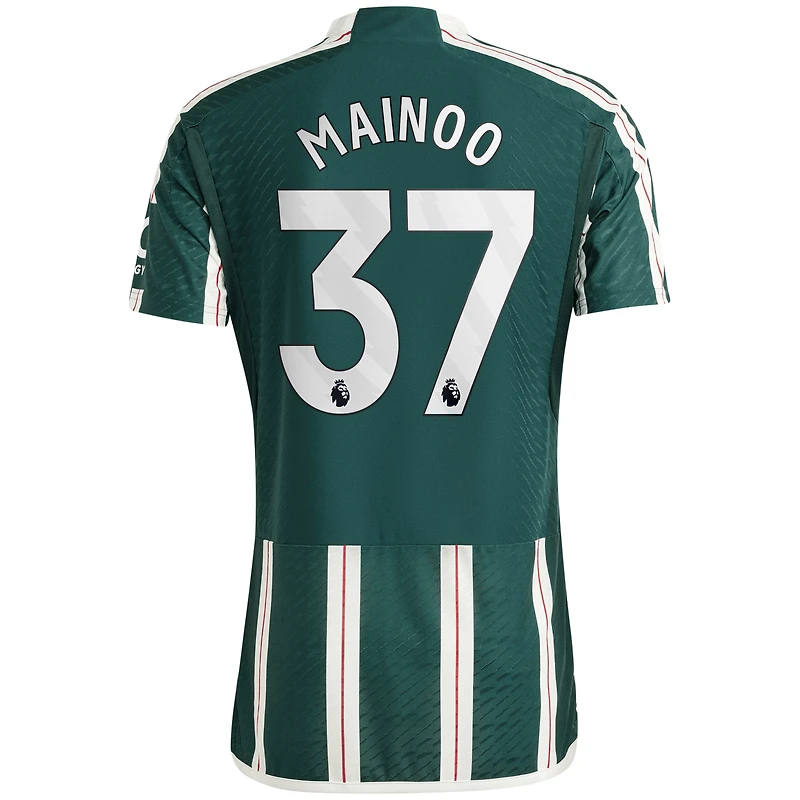 Maillot de joueur authentique extérieur Manchester United 2023/24 adidas Kobbie Mainoo vert pour homme