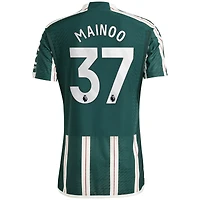 Maillot de joueur authentique extérieur Manchester United 2023/24 adidas Kobbie Mainoo vert pour homme