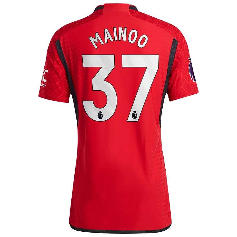 Men's adidas Kobbie Mainoo Red Manchester United 2023/24 Home Authentic Player Jersey