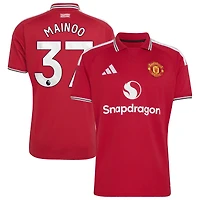 Maillot réplique domicile adidas Kobbie Mainoo rouge Manchester United 2026/27 pour homme
