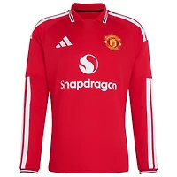 Men's adidas Kobbie Mainoo Red Manchester United 2026/27 Home Replica Long Sleeve Jersey