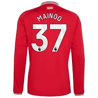Men's adidas Kobbie Mainoo Red Manchester United 2026/27 Home Replica Long Sleeve Jersey