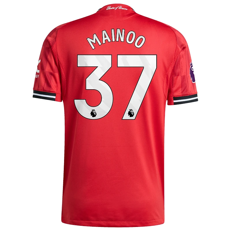 Men's adidas Kobbie Mainoo Red Manchester United Home 2025/26 Authentic Player Jersey