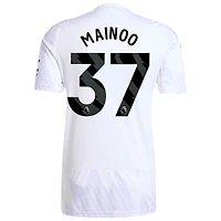 Men's adidas Kobbie Mainoo White Manchester United 2025/26 Away Replica Player Jersey
