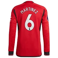 Maillot Manchester United 2023/24 Domicile Authentique Manches Longues Homme adidas Lisandro Martínez Rouge