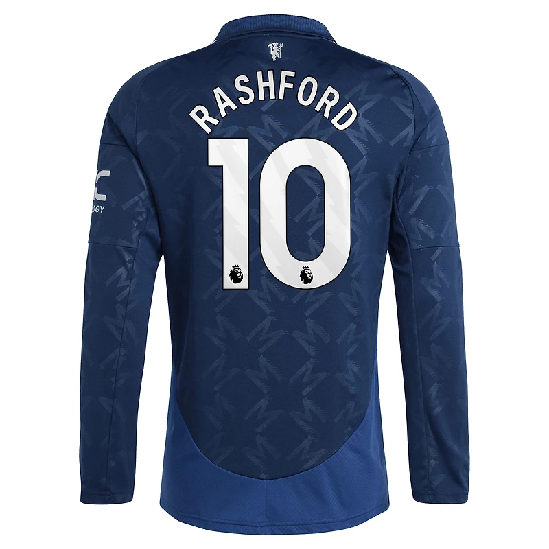 Men's adidas Marcus Rashford Navy Manchester United 2024/25 Away Replica Long Sleeve Player Jersey
