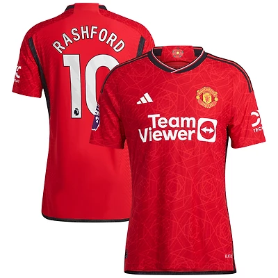 Maillot de joueur adidas Marcus Rashford rouge Manchester United 2023/24 domicile authentique pour homme