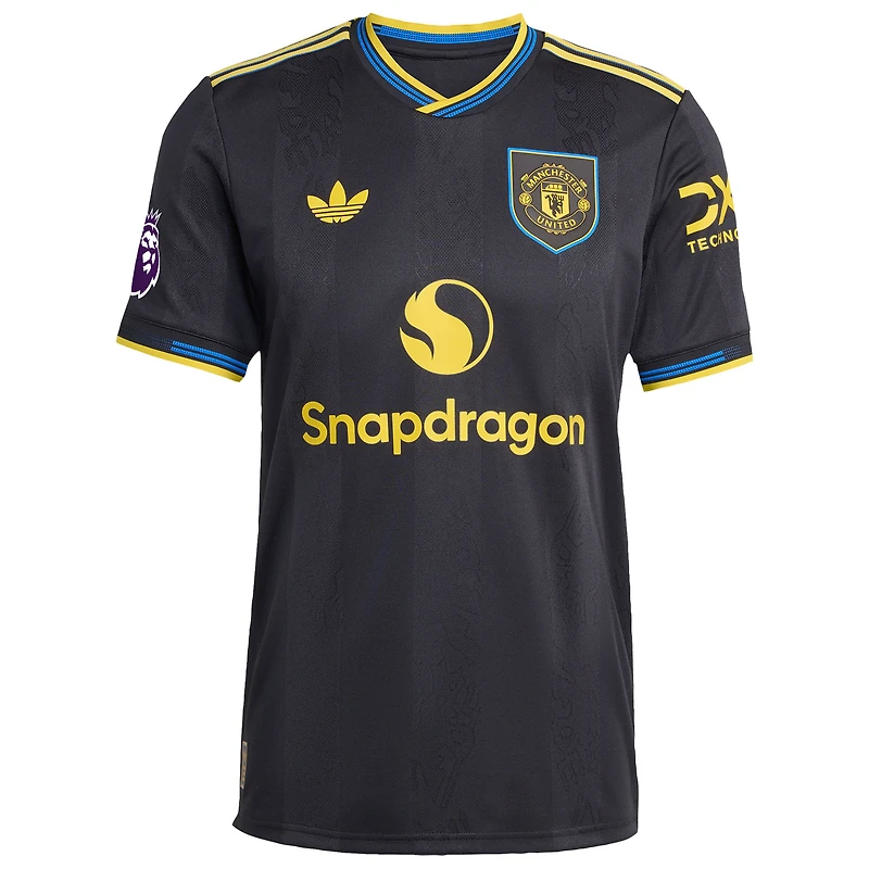 Men's adidas Mason Mount Black Manchester United 2025/26 Third Authentic Player Jersey