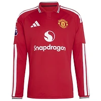 Maillot domicile authentique à manches longues adidas Mason Mount rouge Manchester United 2026/27 pour homme