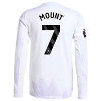 Men's adidas Mason Mount White Manchester United 2025/26 Away Authentic Long Sleeve Player Jersey