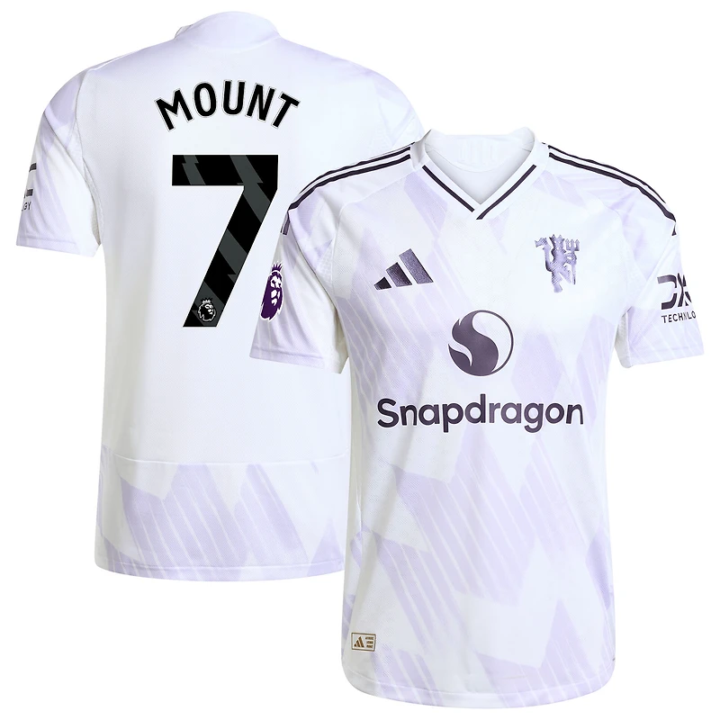 Maillot de joueur authentique extérieur Manchester United 2025/26 blanc adidas Mason Mount pour homme