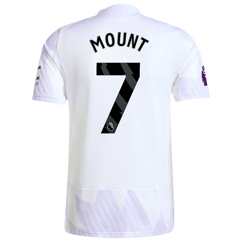 Men's adidas Mason Mount White Manchester United 2025/26 Away Authentic Player Jersey