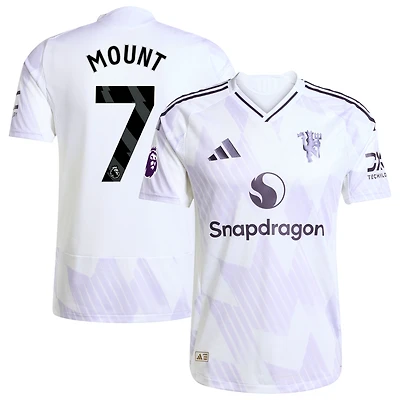 Men's adidas Mason Mount White Manchester United 2025/26 Away Authentic Player Jersey