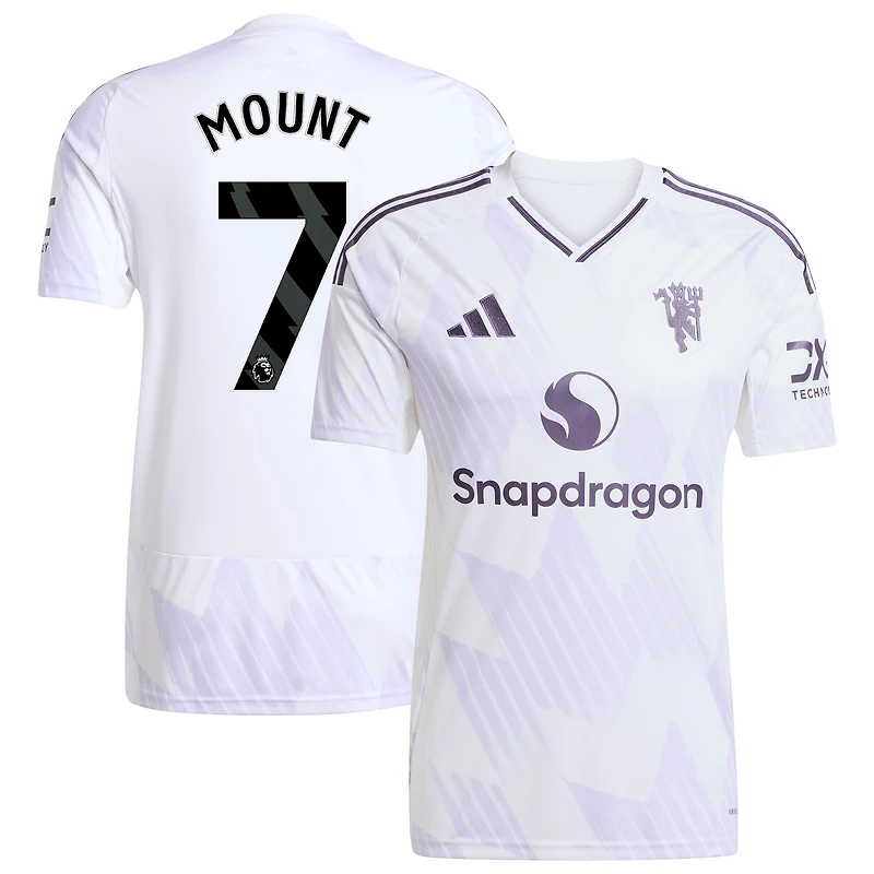 Men's adidas Mason Mount White Manchester United 2025/26 Away Replica Player Jersey