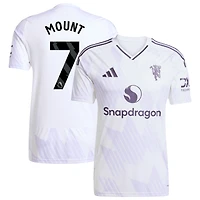 Men's adidas Mason Mount White Manchester United 2025/26 Away Replica Player Jersey