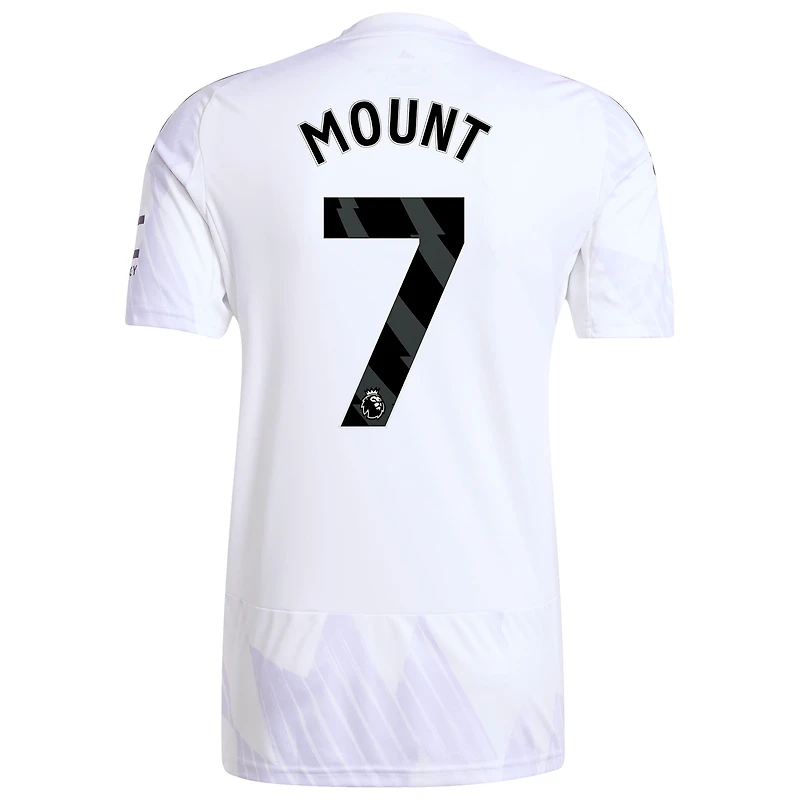 Men's adidas Mason Mount White Manchester United 2025/26 Away Replica Player Jersey
