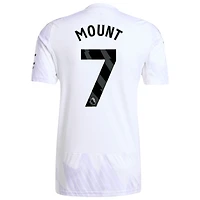 Men's adidas Mason Mount White Manchester United 2025/26 Away Replica Player Jersey