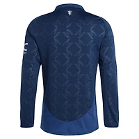 Men's adidas  Navy Manchester United 2024/25 Away Replica Long Sleeve Jersey