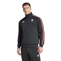 Veste de survêtement zippée adidas Originals Manchester United Culturewear noire pour homme