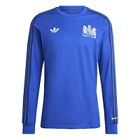Men's adidas Originals Blue Manchester United x George Best Lifestyler Long Sleeve Jersey